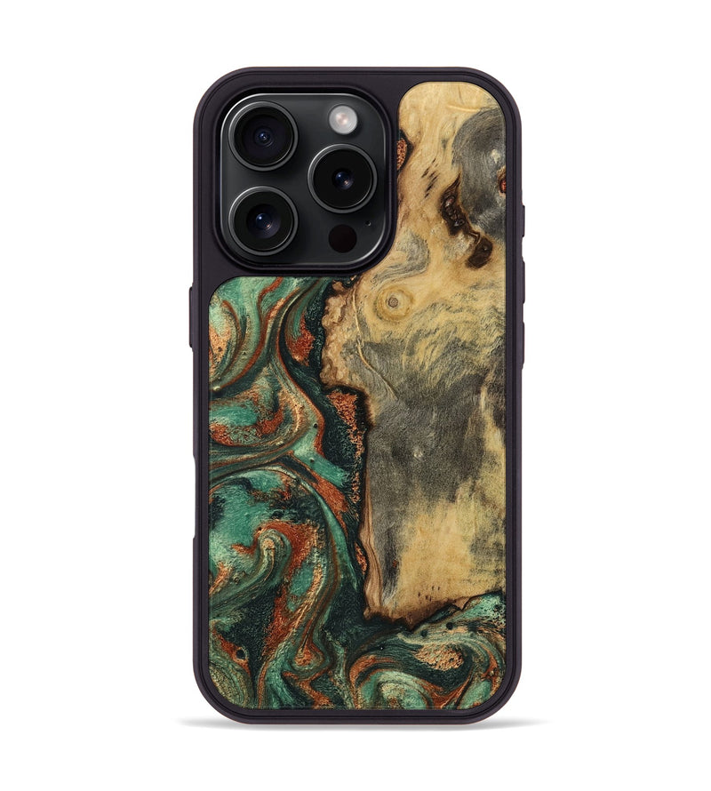 iPhone 16 Pro Wood Phone Case - Baylee (Green, 801021)