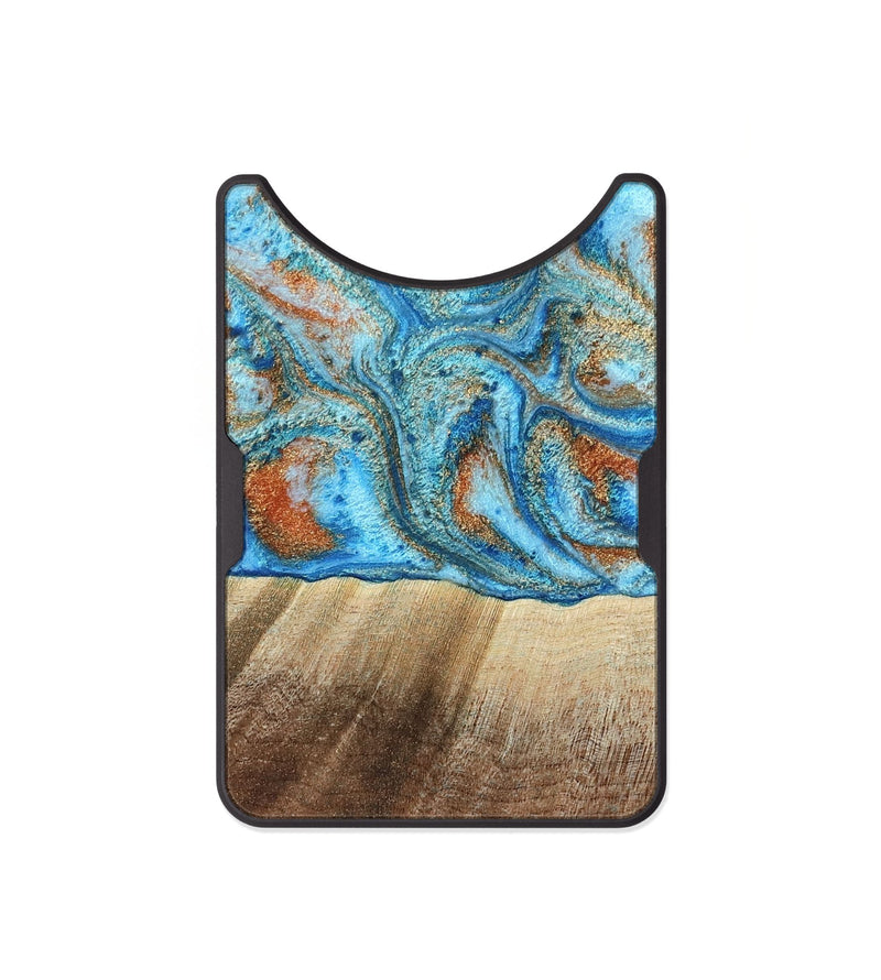 Alloy Wood Wallet - Gregg (Teal & Gold, 801025)