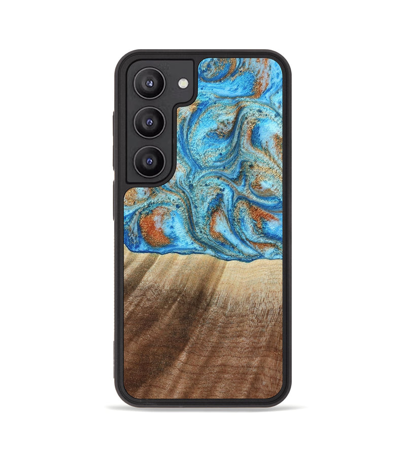 Galaxy S23 Wood Phone Case - Gregg (Teal & Gold, 801025)
