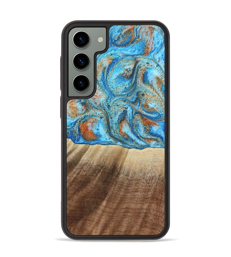 Galaxy S23 Plus Wood Phone Case - Gregg (Teal & Gold, 801025)