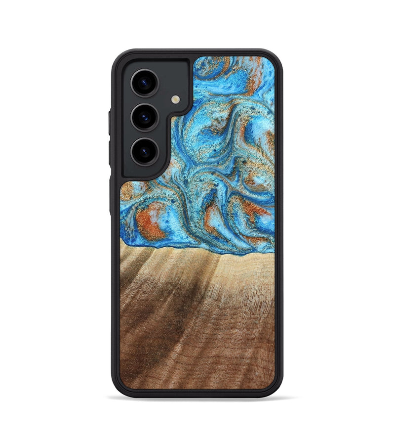 Galaxy S24 Wood Phone Case - Gregg (Teal & Gold, 801025)