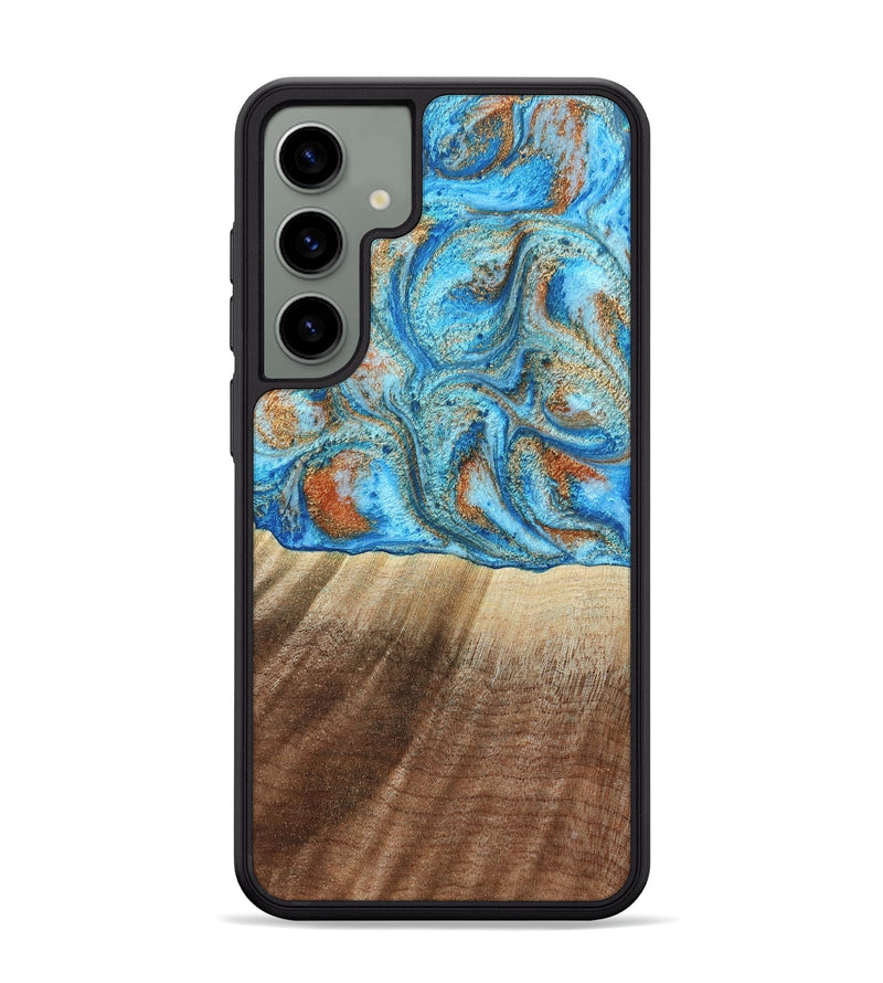 Galaxy S24 Plus Wood Phone Case - Gregg (Teal & Gold, 801025)