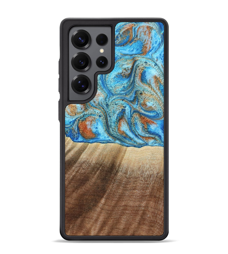 Galaxy S25 Ultra Wood Phone Case - Gregg (Teal & Gold, 801025)