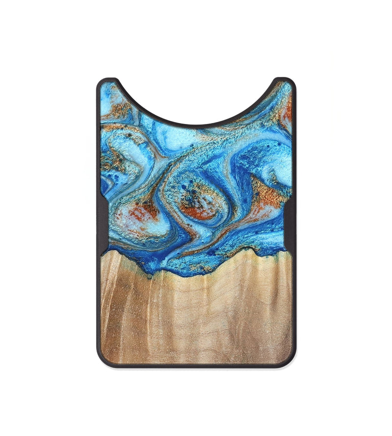 Alloy Wood Wallet - Tyree (Teal & Gold, 801028)