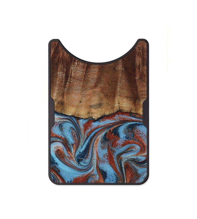 Alloy Wood Wallet - Gaige (Teal & Gold, 801029)