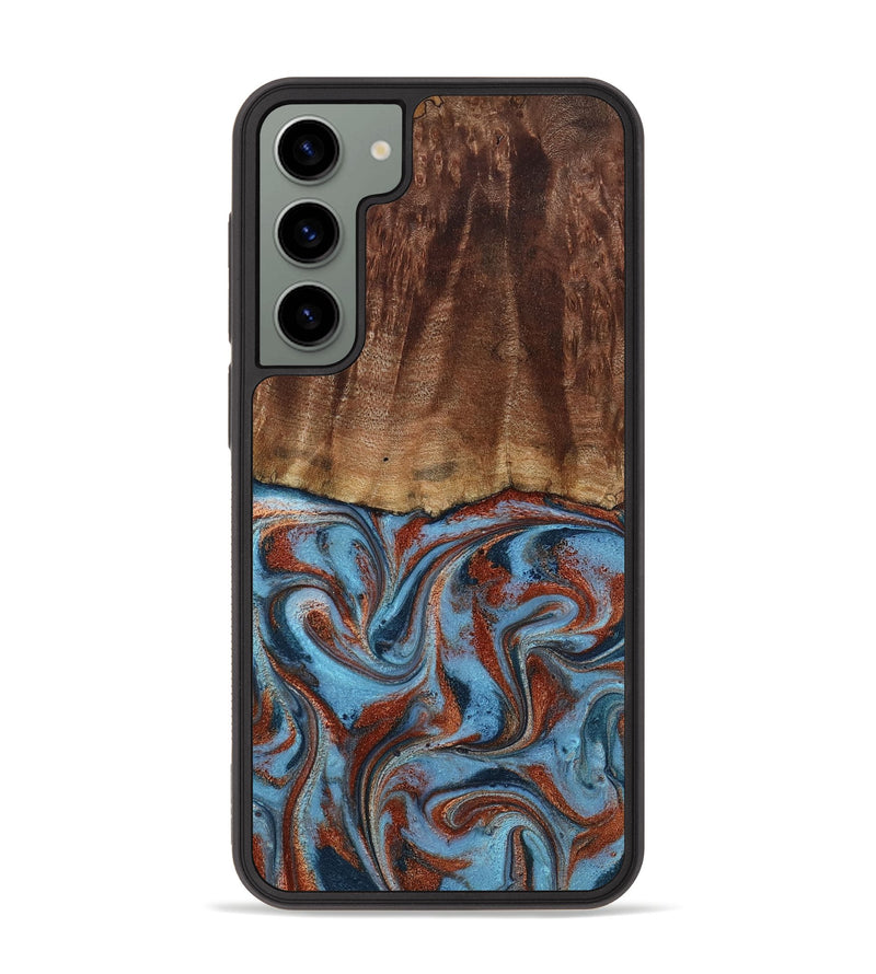 Galaxy S23 Plus Wood Phone Case - Gaige (Teal & Gold, 801029)