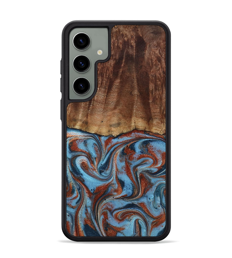 Galaxy S24 Plus Wood Phone Case - Gaige (Teal & Gold, 801029)