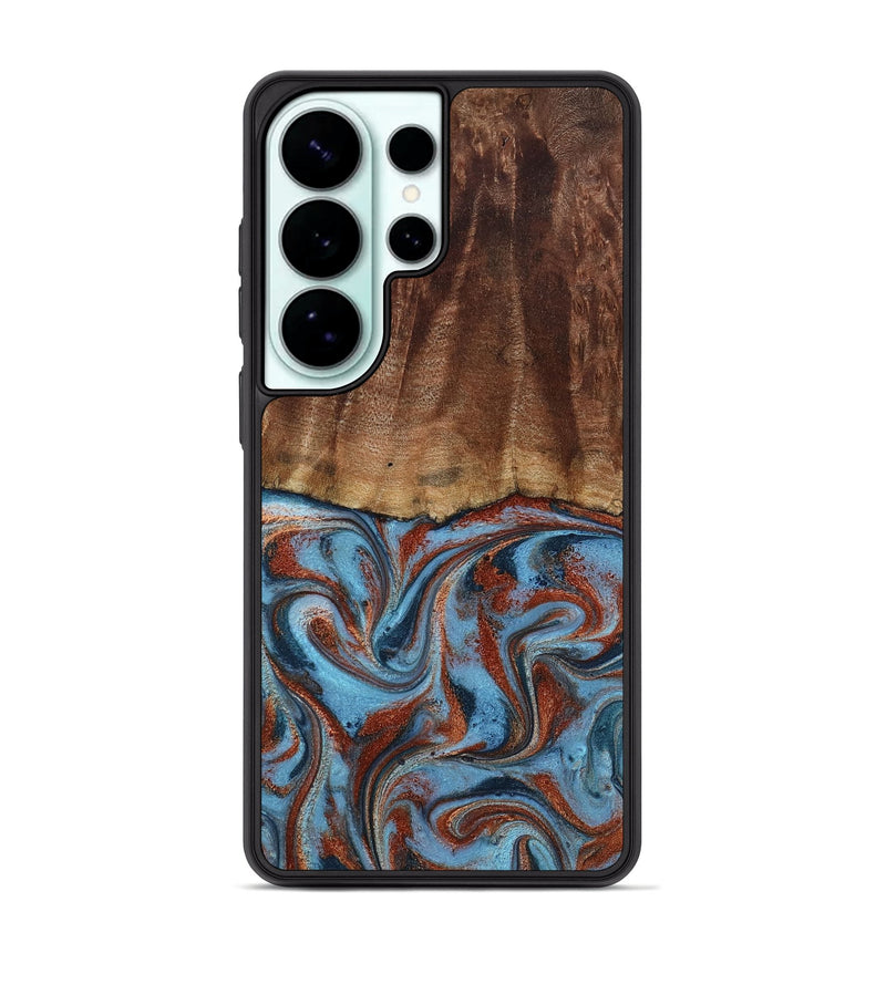 Galaxy S26 Ultra Wood Phone Case - Gaige (Teal & Gold, 801029)