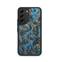Galaxy S22 ResinArt Phone Case - Jasiah (Teal & Gold, 801030)