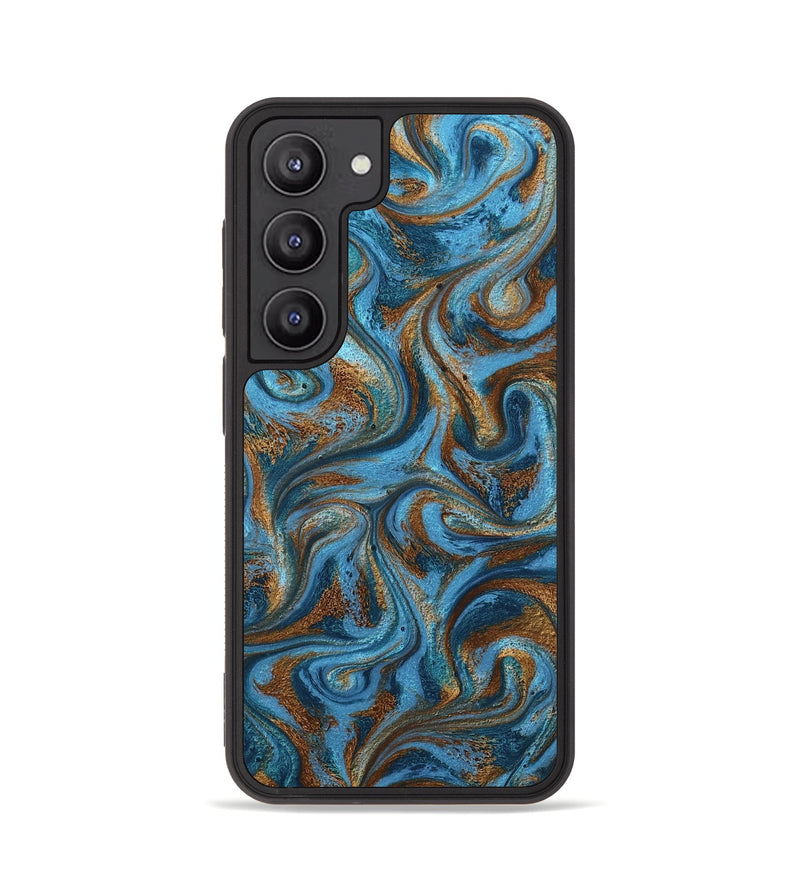 Galaxy S23 ResinArt Phone Case - Jasiah (Teal & Gold, 801030)
