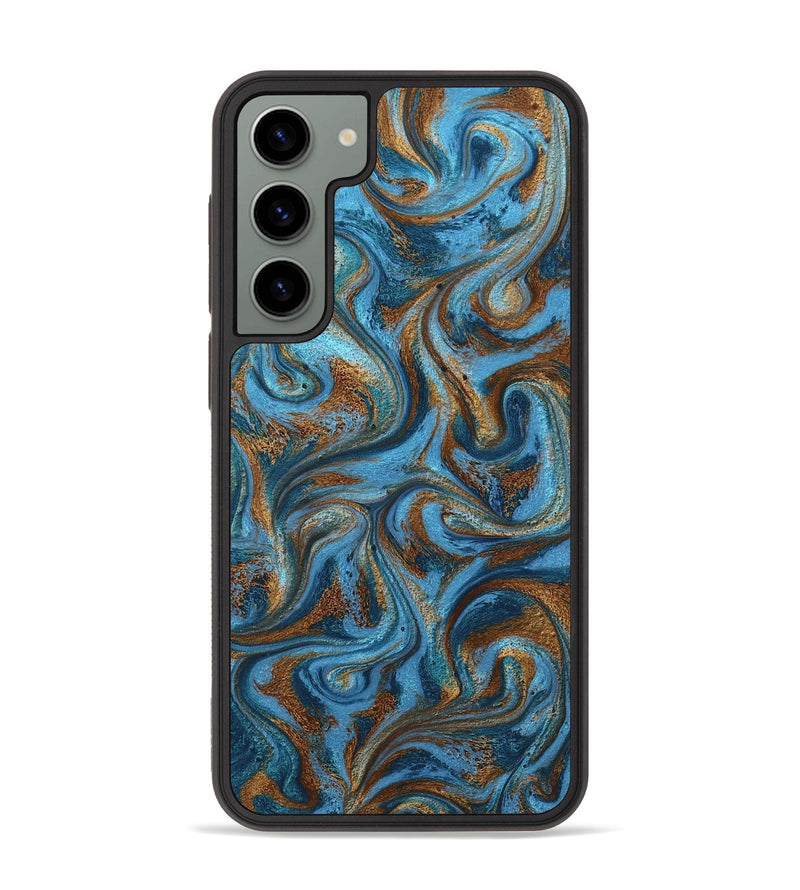 Galaxy S23 Plus ResinArt Phone Case - Jasiah (Teal & Gold, 801030)