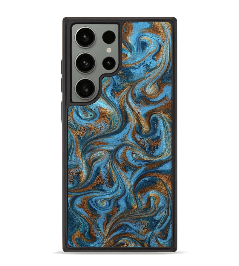 Galaxy S23 Ultra ResinArt Phone Case - Jasiah (Teal & Gold, 801030)