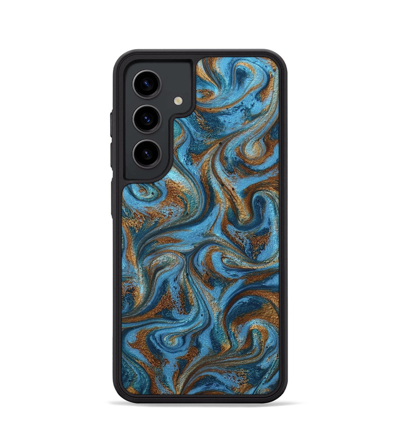 Galaxy S24 ResinArt Phone Case - Jasiah (Teal & Gold, 801030)