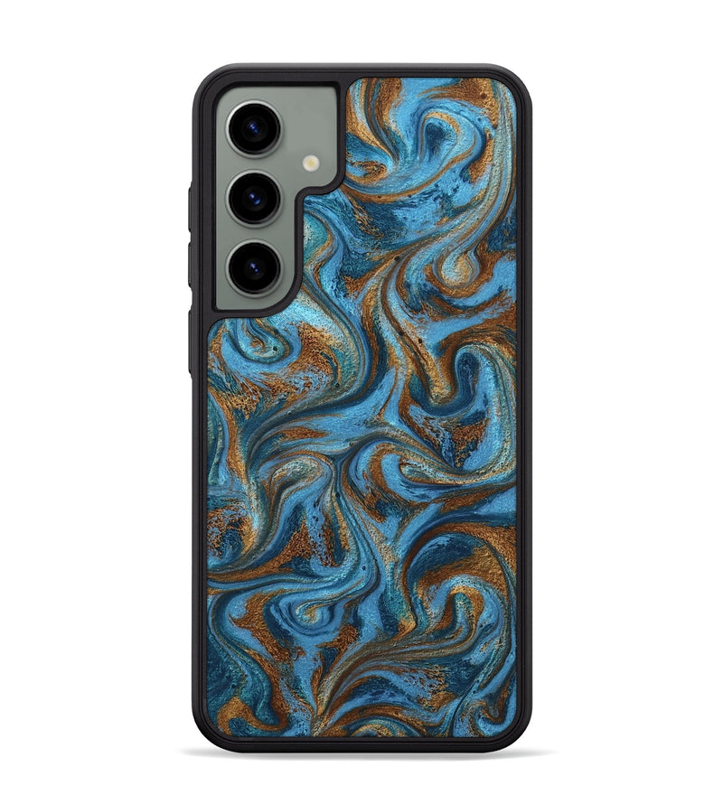 Galaxy S24 Plus ResinArt Phone Case - Jasiah (Teal & Gold, 801030)