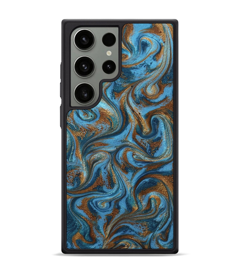 Galaxy S24 Ultra ResinArt Phone Case - Jasiah (Teal & Gold, 801030)