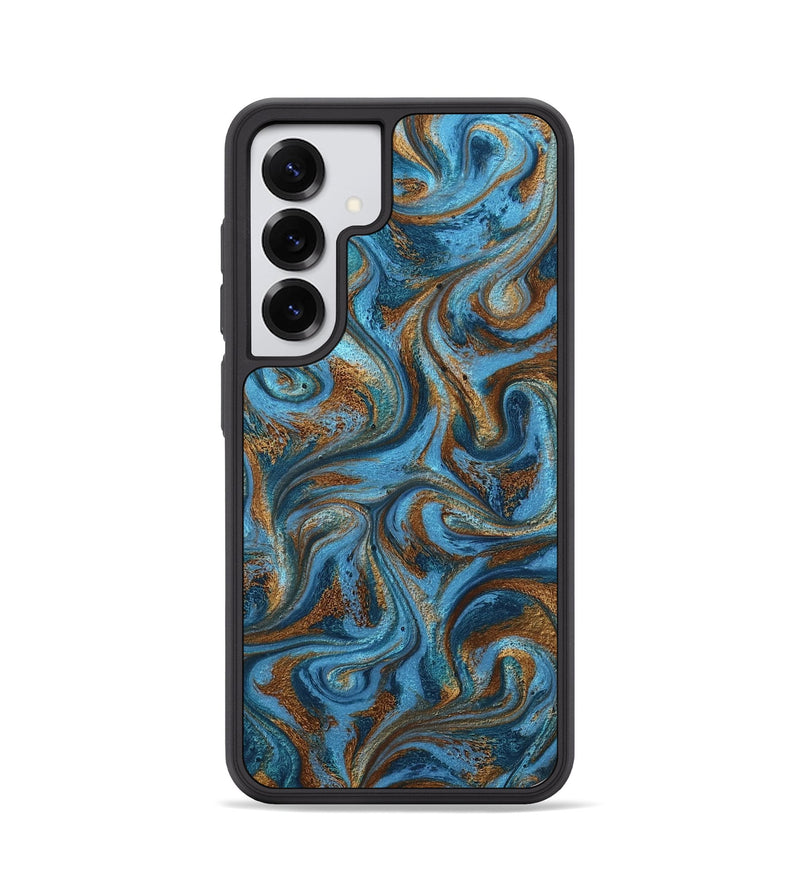 Galaxy S25 ResinArt Phone Case - Jasiah (Teal & Gold, 801030)