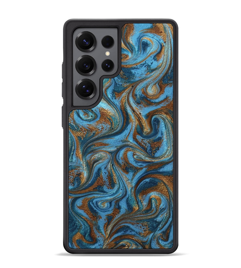 Galaxy S25 Ultra ResinArt Phone Case - Jasiah (Teal & Gold, 801030)