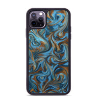 iPhone 11 Pro Max ResinArt Phone Case - Jasiah (Teal & Gold, 801030)
