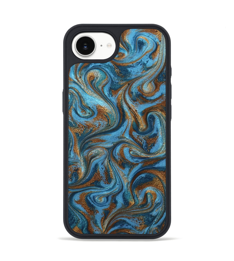 iPhone 16e ResinArt Phone Case - Jasiah (Teal & Gold, 801030)