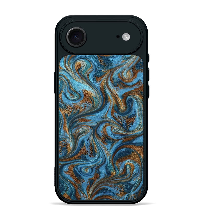 iPhone 17 Air ResinArt Phone Case - Jasiah (Teal & Gold, 801030)