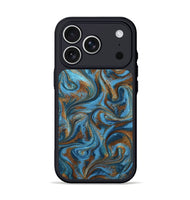 iPhone 17 Pro ResinArt Phone Case - Jasiah (Teal & Gold, 801030)