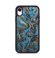iPhone Xr ResinArt Phone Case - Jasiah (Teal & Gold, 801030)