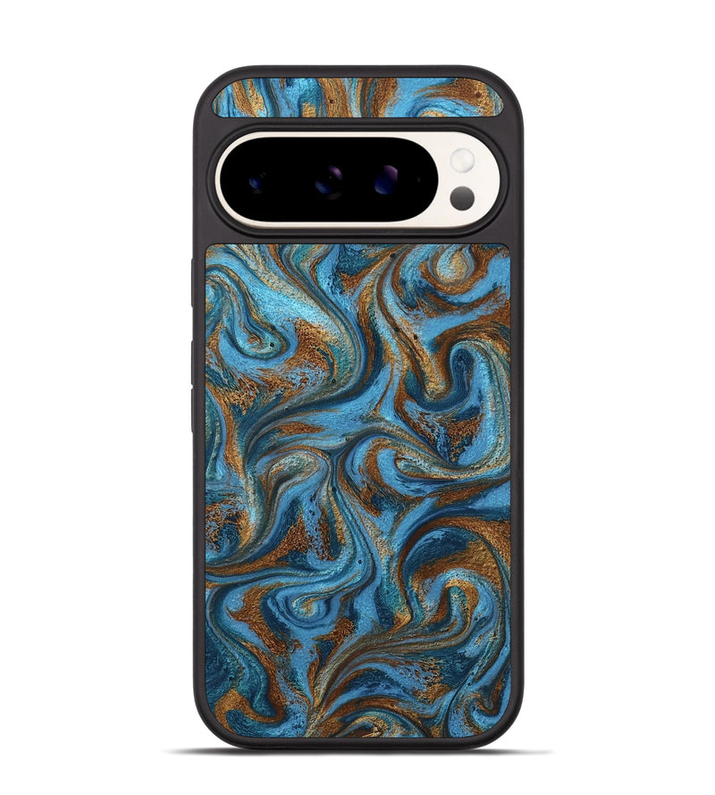 Pixel 9 Pro ResinArt Phone Case - Jasiah (Teal & Gold, 801030)