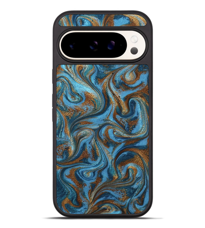 Pixel 9 Pro XL ResinArt Phone Case - Jasiah (Teal & Gold, 801030)