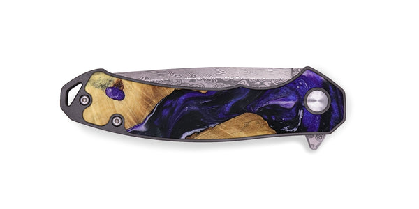 EDC Wood Pocket Knife - Rusty (Purple, 801031)