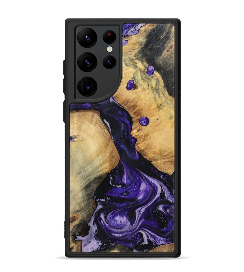 Galaxy S22 Ultra Wood Phone Case - Rusty (Purple, 801031)