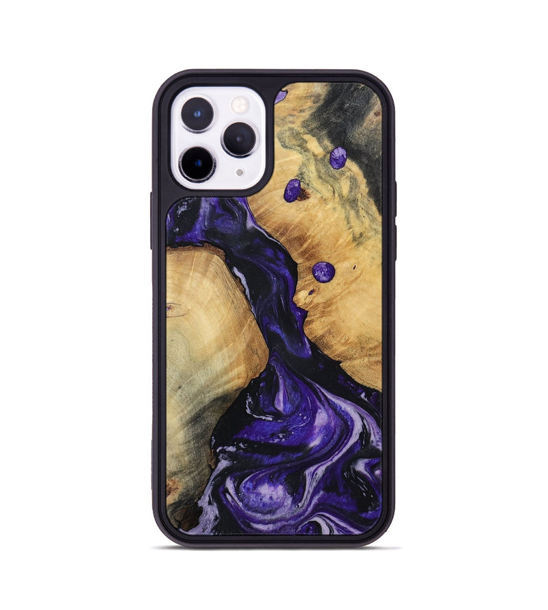 iPhone 11 Pro Wood Phone Case - Rusty (Purple, 801031)