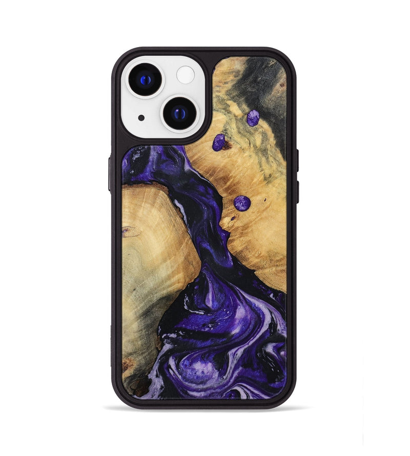 iPhone 13 Wood Phone Case - Rusty (Purple, 801031)