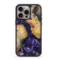 iPhone 15 Pro Max Wood Phone Case - Rusty (Purple, 801031)