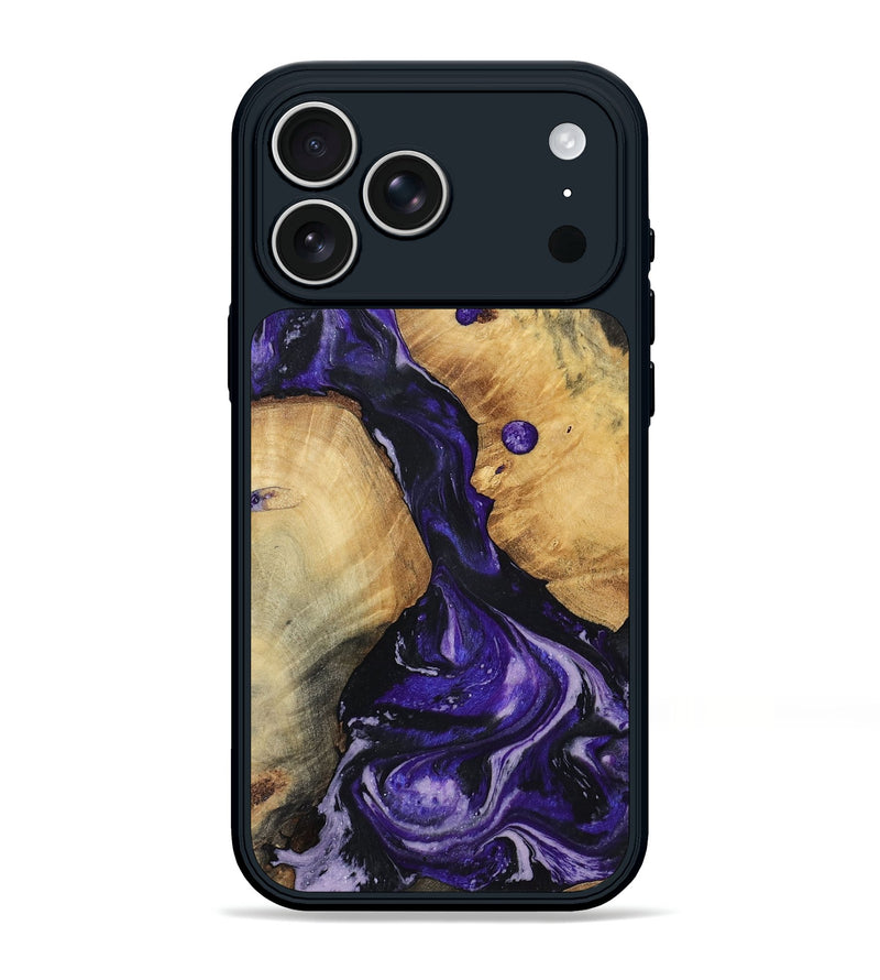 iPhone 17 Pro Max Wood Phone Case - Rusty (Purple, 801031)