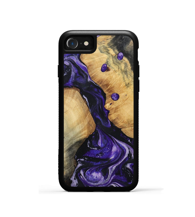 iPhone SE Wood Phone Case - Rusty (Purple, 801031)