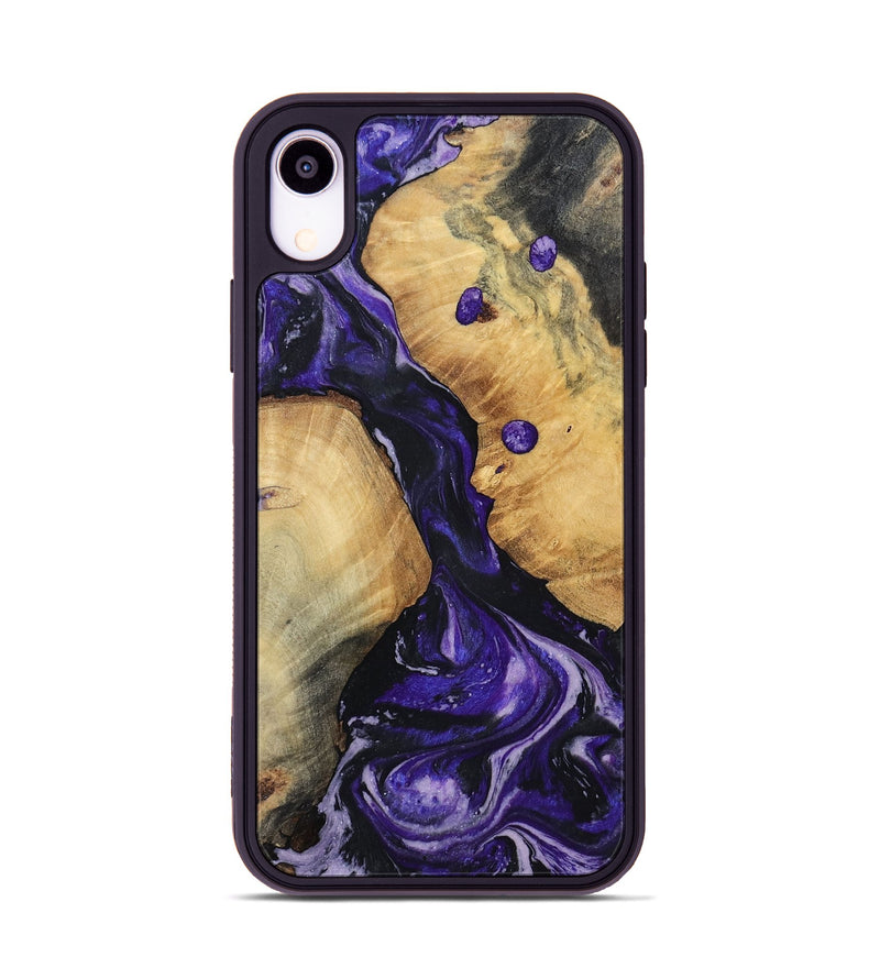 iPhone Xr Wood Phone Case - Rusty (Purple, 801031)