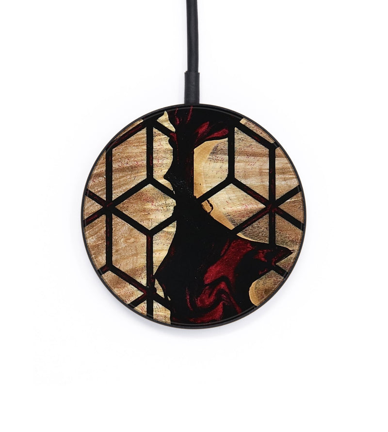 Circle Wood Wireless Charger - Renee (Pattern, 801043)