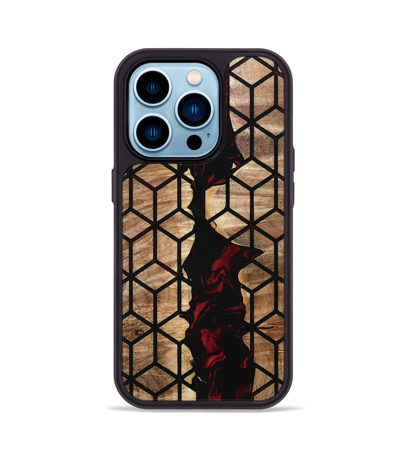 iPhone 14 Pro Wood Phone Case - Renee (Pattern, 801043)