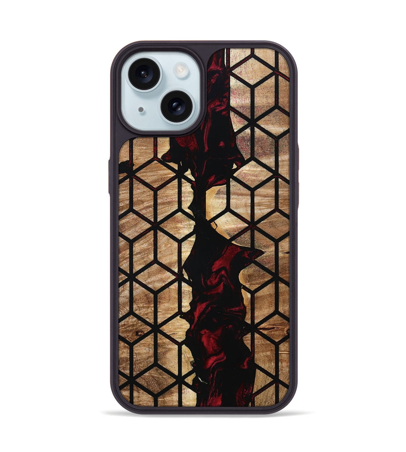 iPhone 15 Wood Phone Case - Renee (Pattern, 801043)