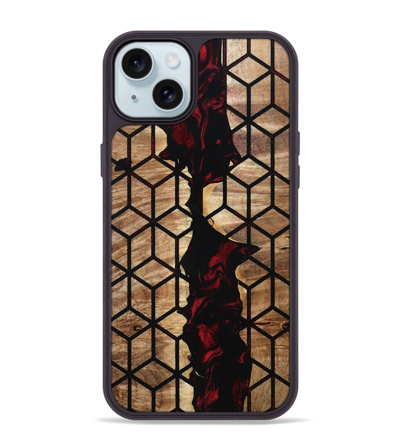 iPhone 15 Plus Wood Phone Case - Renee (Pattern, 801043)