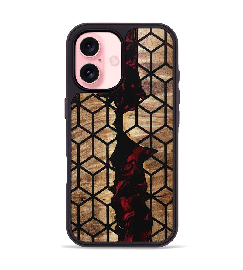 iPhone 16 Wood Phone Case - Renee (Pattern, 801043)
