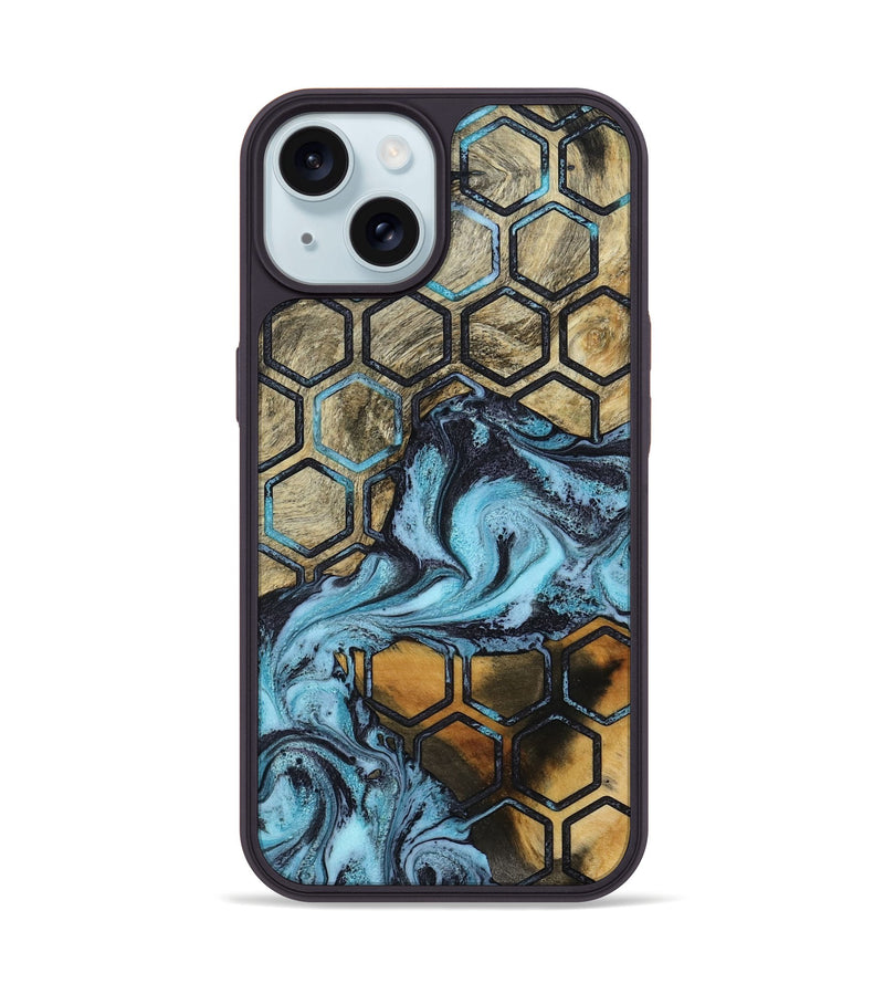 iPhone 15 Wood Phone Case - Eunice (Pattern, 801044)