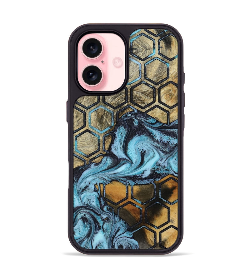 iPhone 16 Wood Phone Case - Eunice (Pattern, 801044)