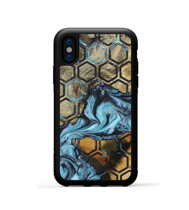 iPhone Xs Wood Phone Case - Eunice (Pattern, 801044)