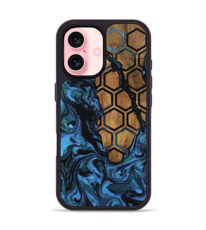 iPhone 16 Wood Phone Case - Alaia (Pattern, 801049)