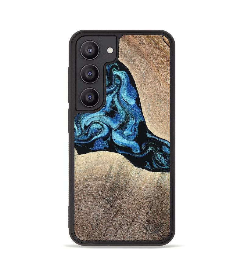 Galaxy S23 Wood Phone Case - Michel (Blue, 801052)