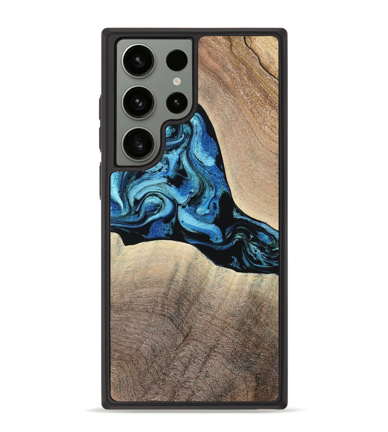 Galaxy S23 Ultra Wood Phone Case - Michel (Blue, 801052)