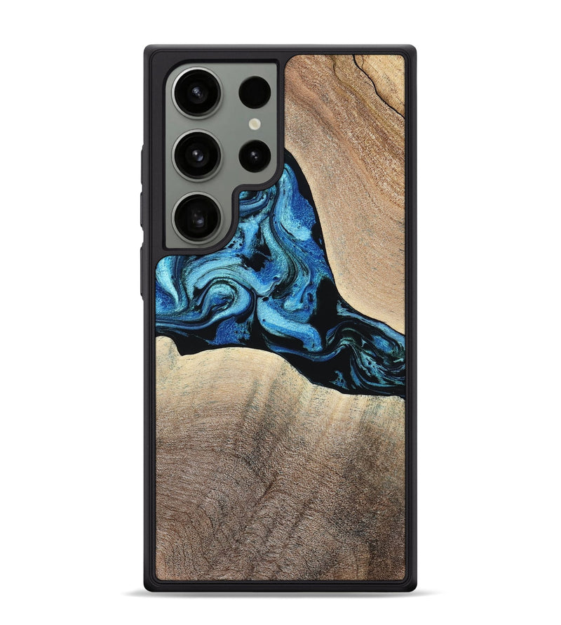 Galaxy S24 Ultra Wood Phone Case - Michel (Blue, 801052)