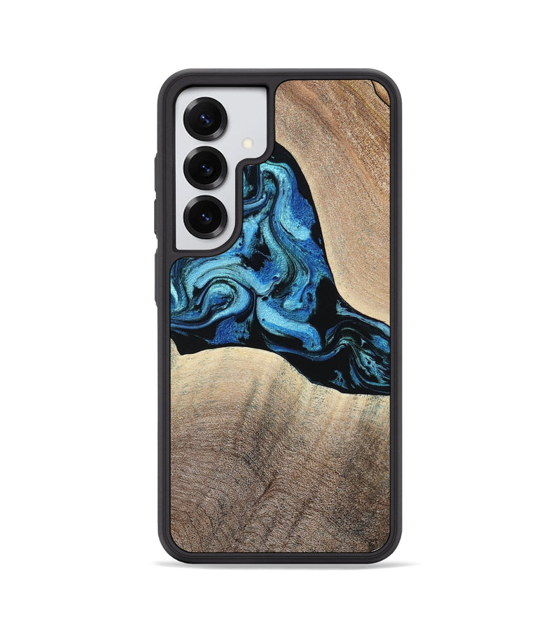 Galaxy S25 Wood Phone Case - Michel (Blue, 801052)