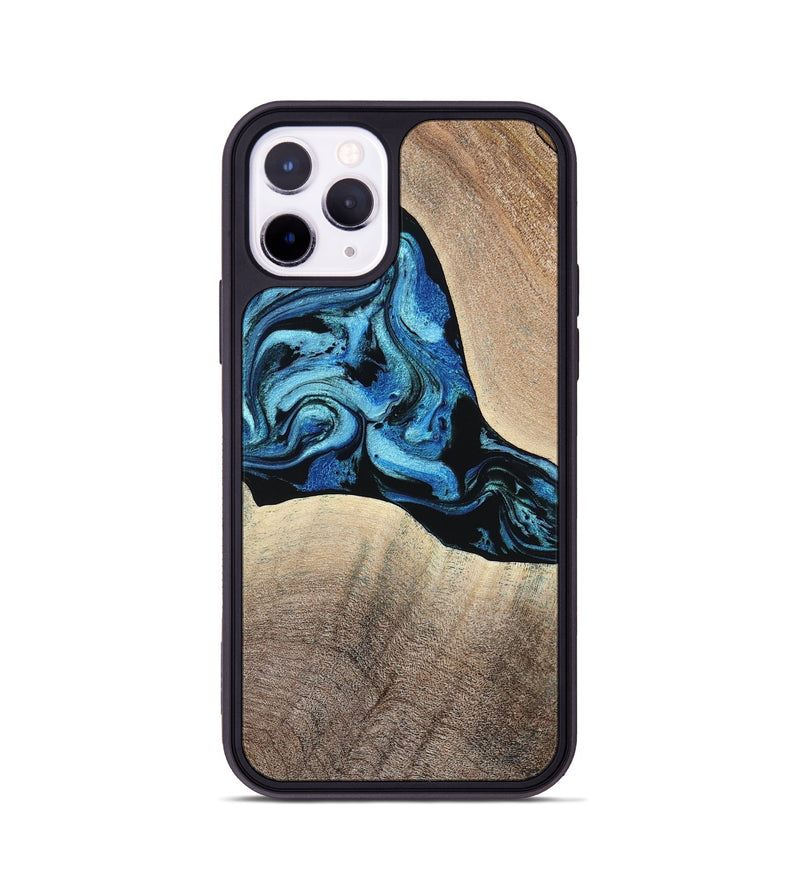 iPhone 11 Pro Wood Phone Case - Michel (Blue, 801052)